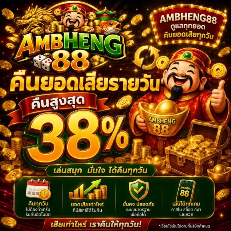 ambheng88 คืนยอดเสียรายวัน ( คืนสูงสุด 38% )